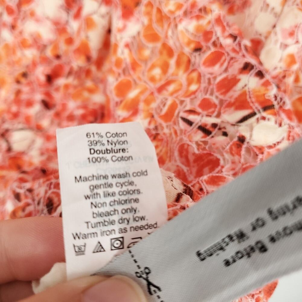 Madewell Watercolor Painted Lace Bloom Dress Size 10 - Picture 14 of 15